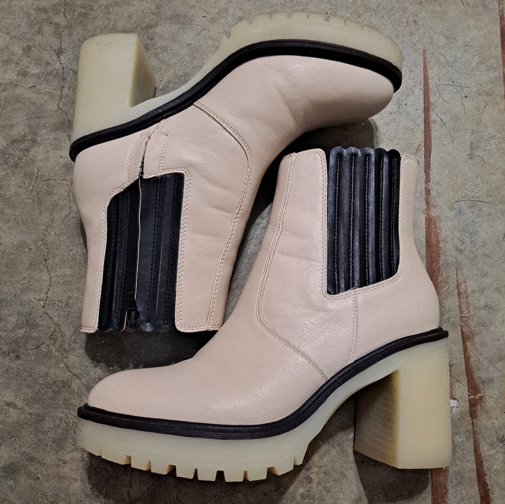 The Anastasia paneled heeled boots